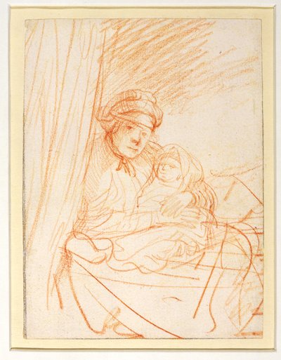 Saskia with her first Child Rumbartus by Rembrandt van Rijn